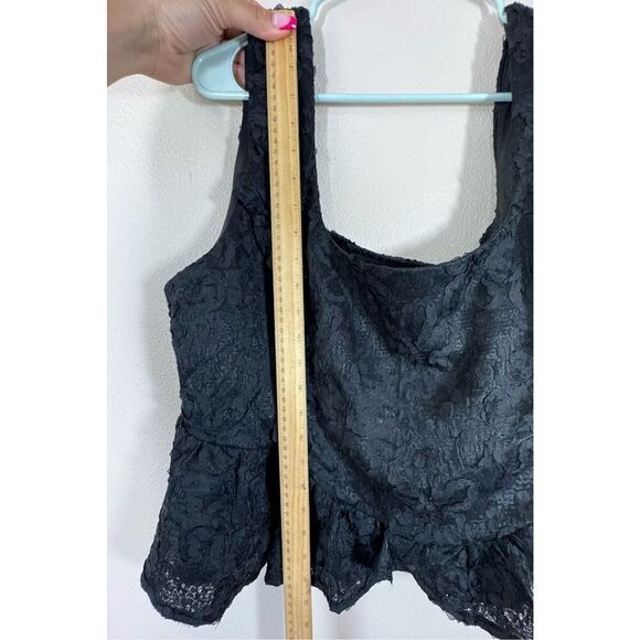 Arula Sleeveless Lace Smocked Back Ruffled Bottom Women's Top Plus Size 18 - Picture 6 of 9